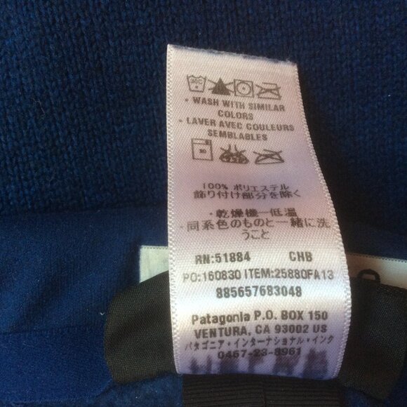 Patagonia Blue Mens Better Sweater® Outdoor Activewear Vest Size Small - Picture 5 of 6